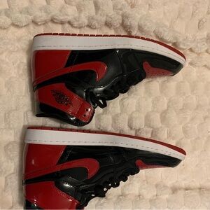 Nike Black and Red High-Top Sneakers